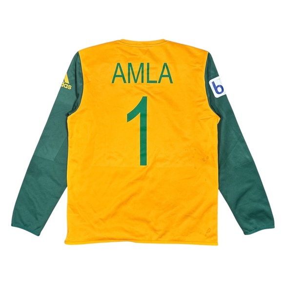 Adidas South Africa Hashim Amla SAMPLE Cricket Team ICC 2014 Sweatshirt Mens M - Picture 1 of 14